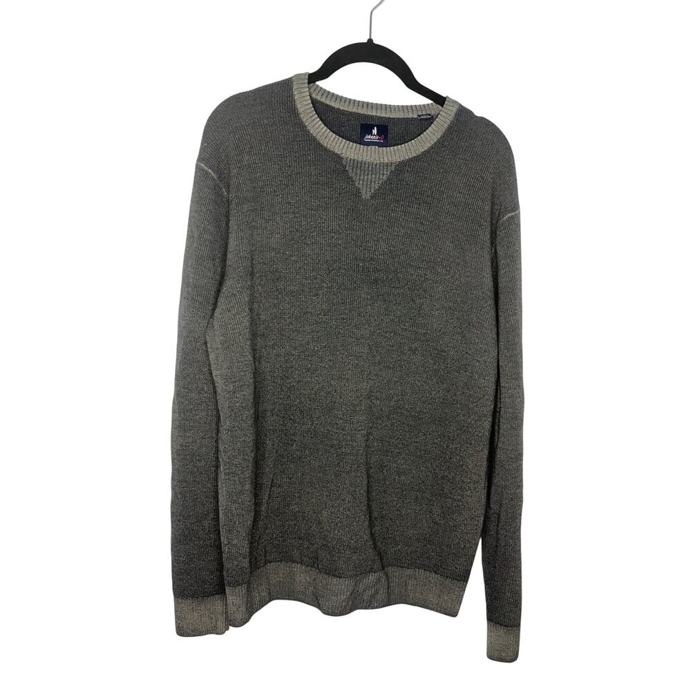 Johnnie-O Burgess Merino Wool Crewneck Sweater Size Medium Gray Soft